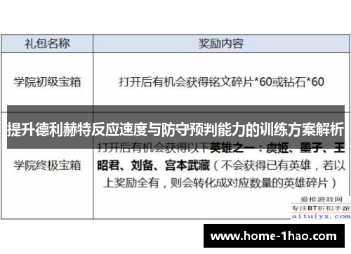 提升德利赫特反应速度与防守预判能力的训练方案解析